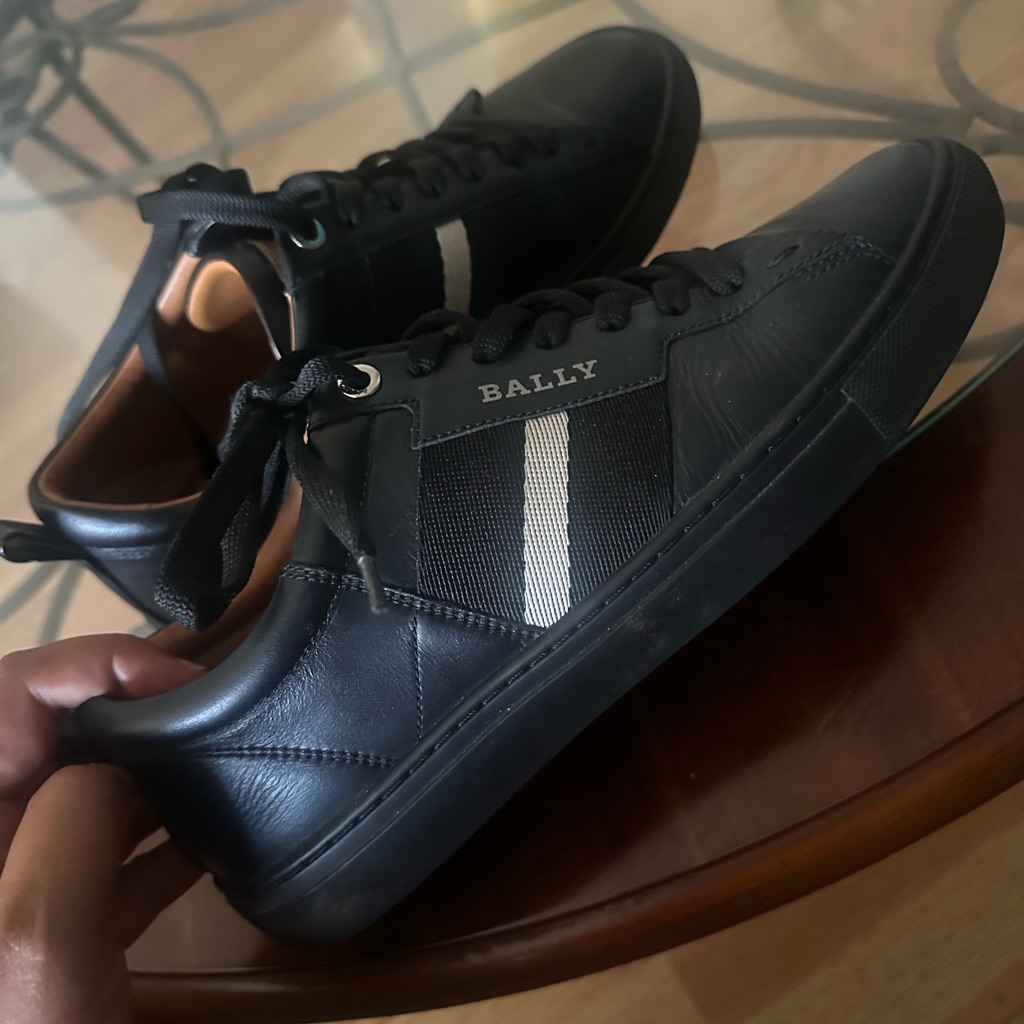 Bally Black Sneakers With Metallic Detail